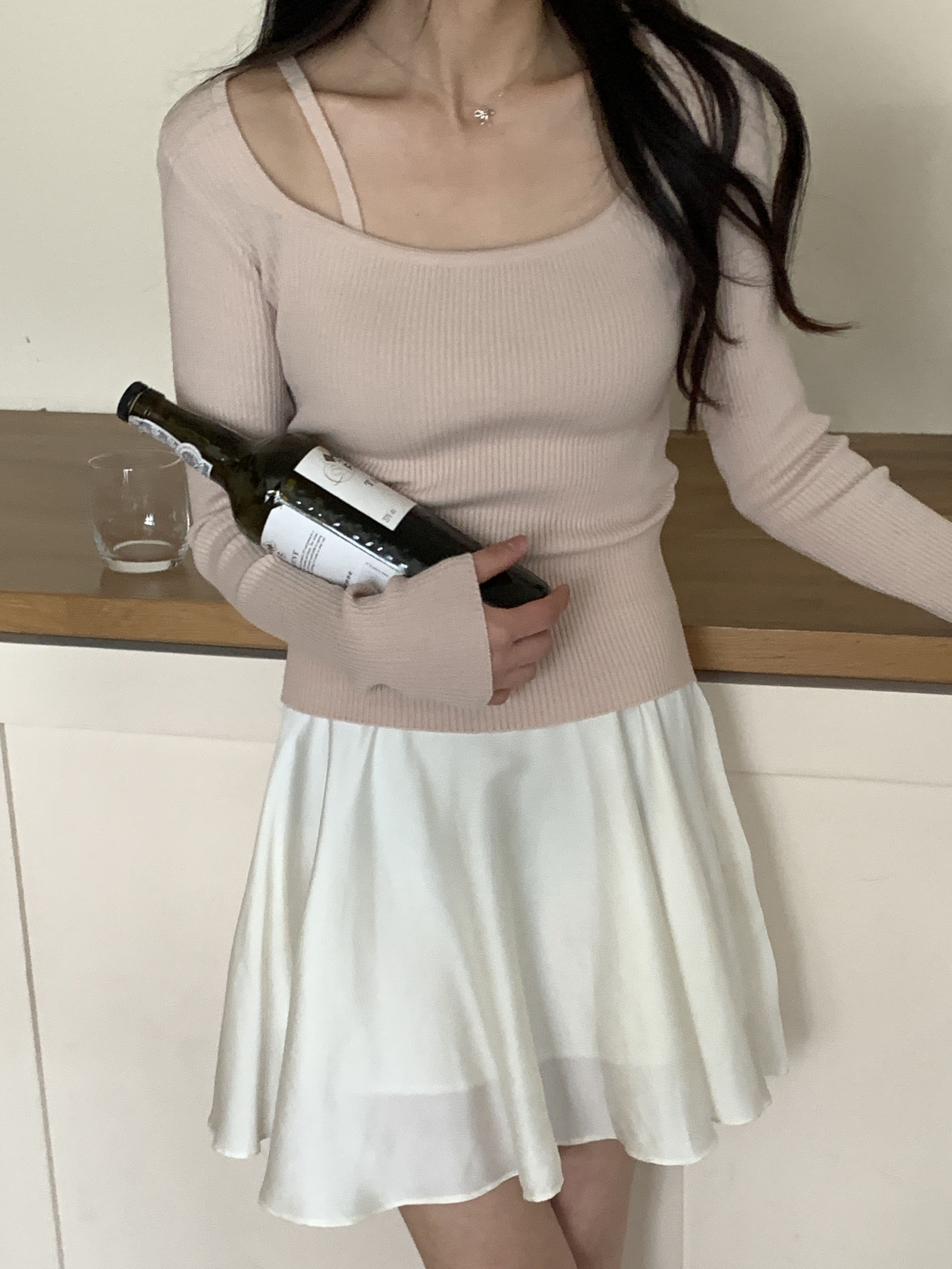 ストラップスクエアネックリブニット | 詳細画像6