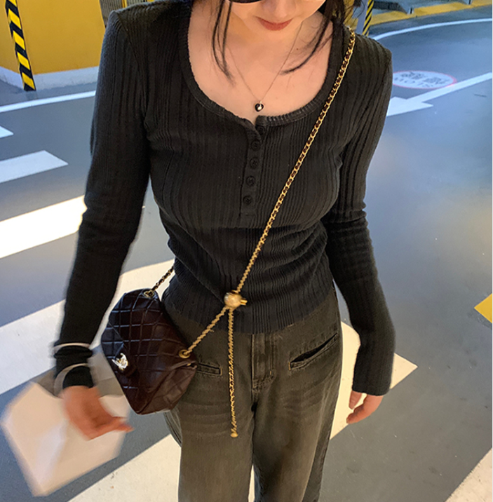 起毛ヘンリーネックリブTシャツ | 詳細画像4