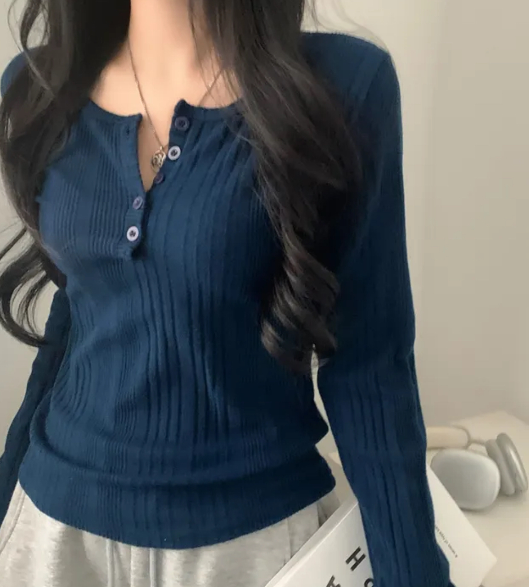 起毛ヘンリーネックリブTシャツ | 詳細画像6