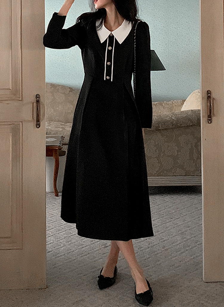 配色カラーツイードフレアワンピース | レディースファッション通販