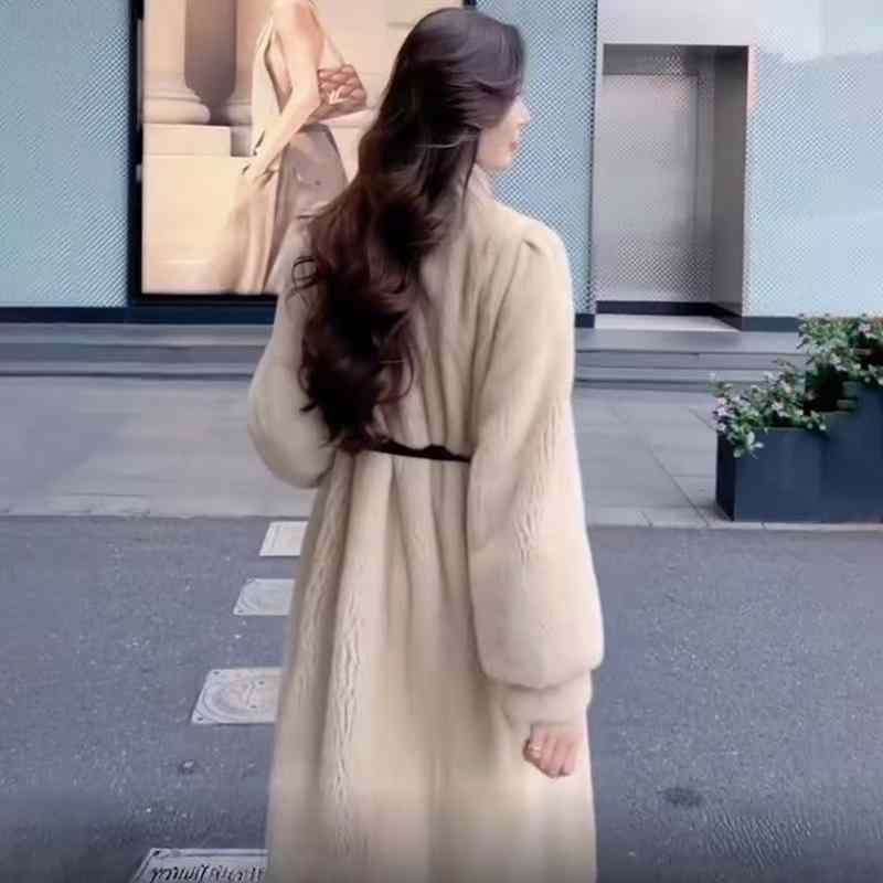 エコファーハイネックロングコート | 詳細画像6