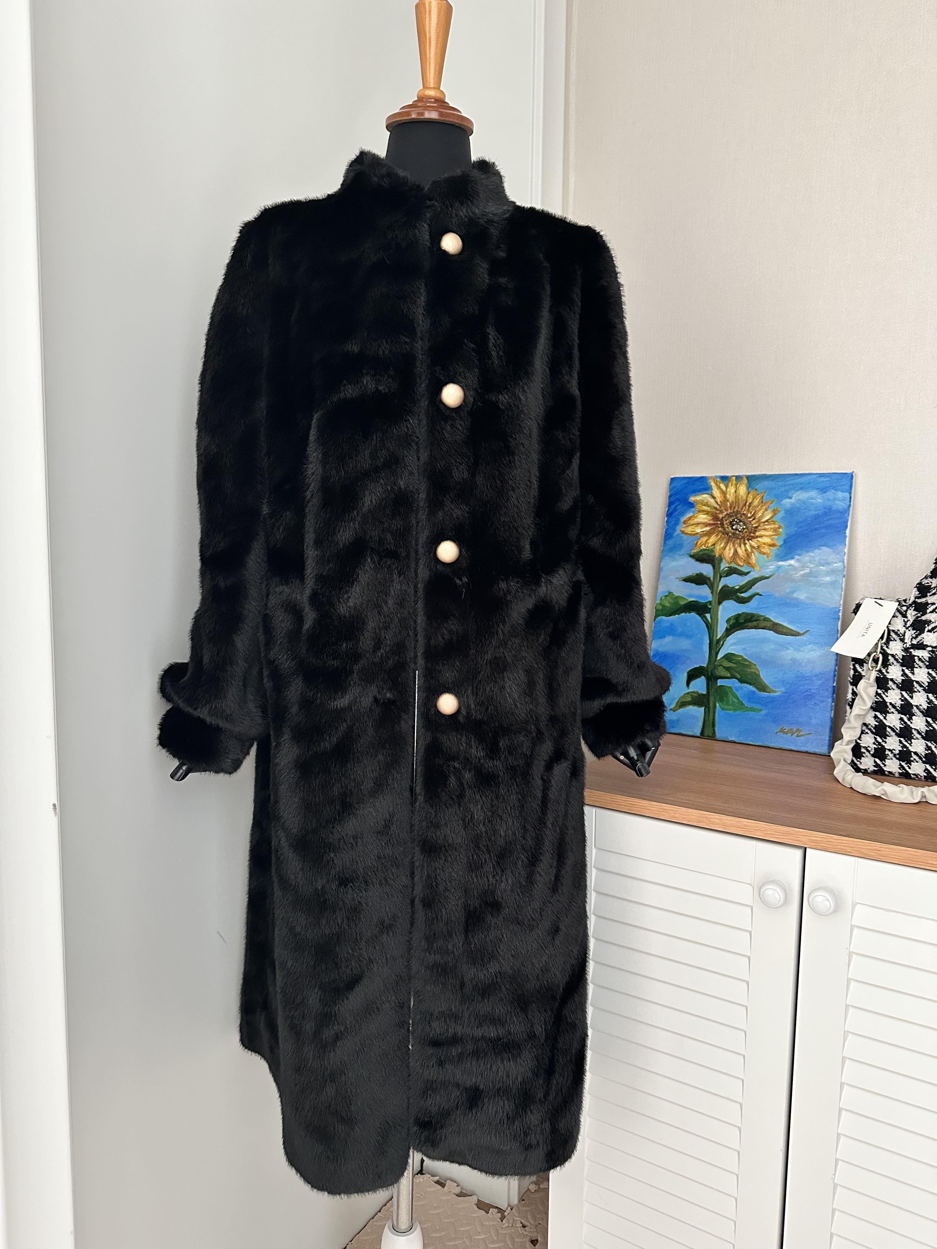 エコファーハイネックロングコート | 詳細画像13