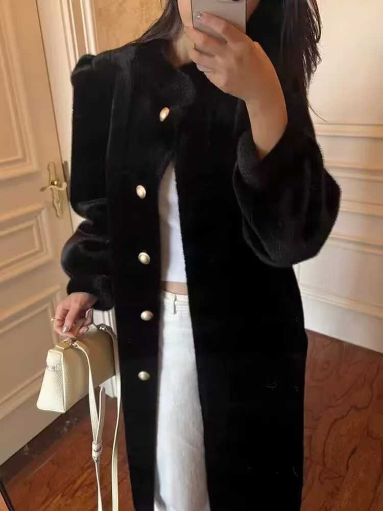 エコファーハイネックロングコート | 詳細画像5