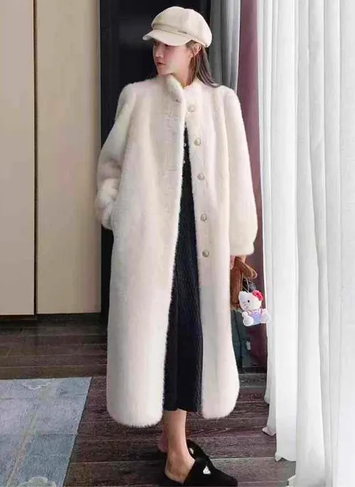 エコファーハイネックロングコート | 詳細画像1