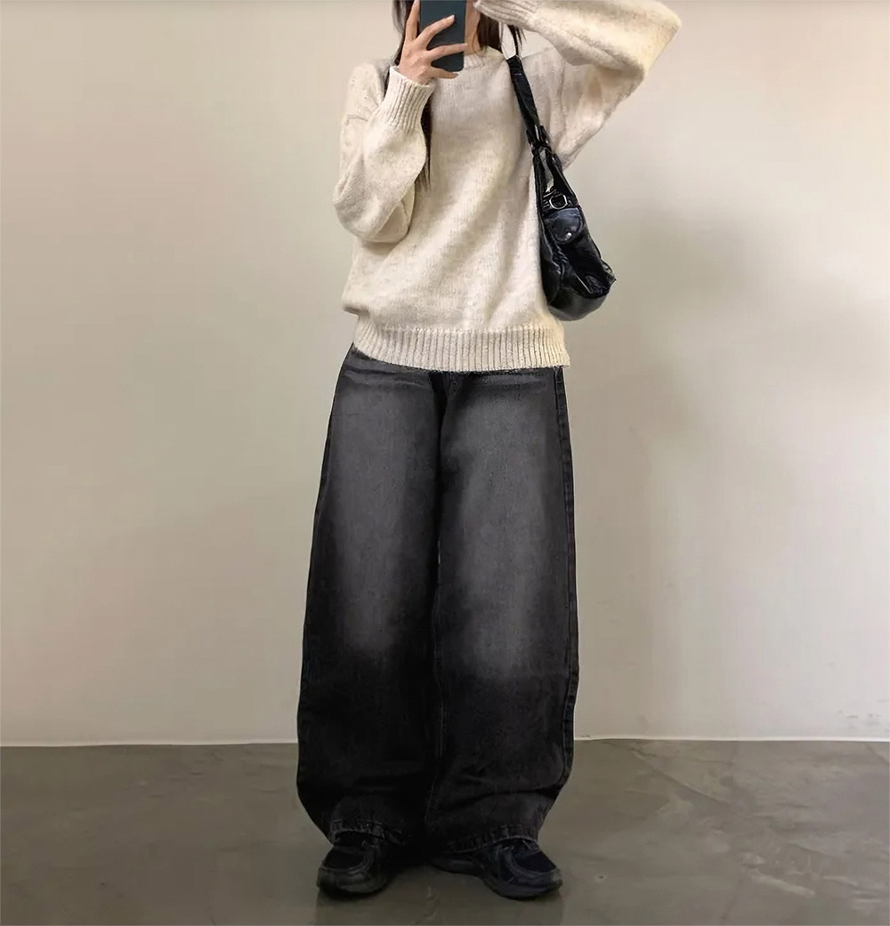 リンクルウォッシングワイドデニムパンツ | 詳細画像6
