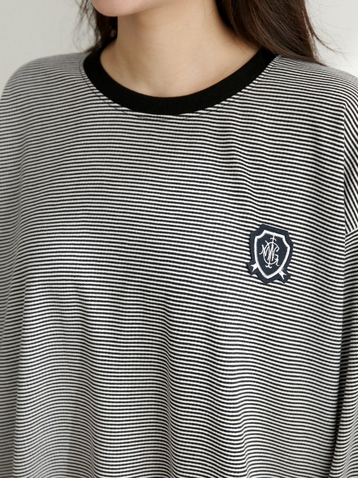 配色エンブレムボーダールーズTシャツ | 詳細画像10