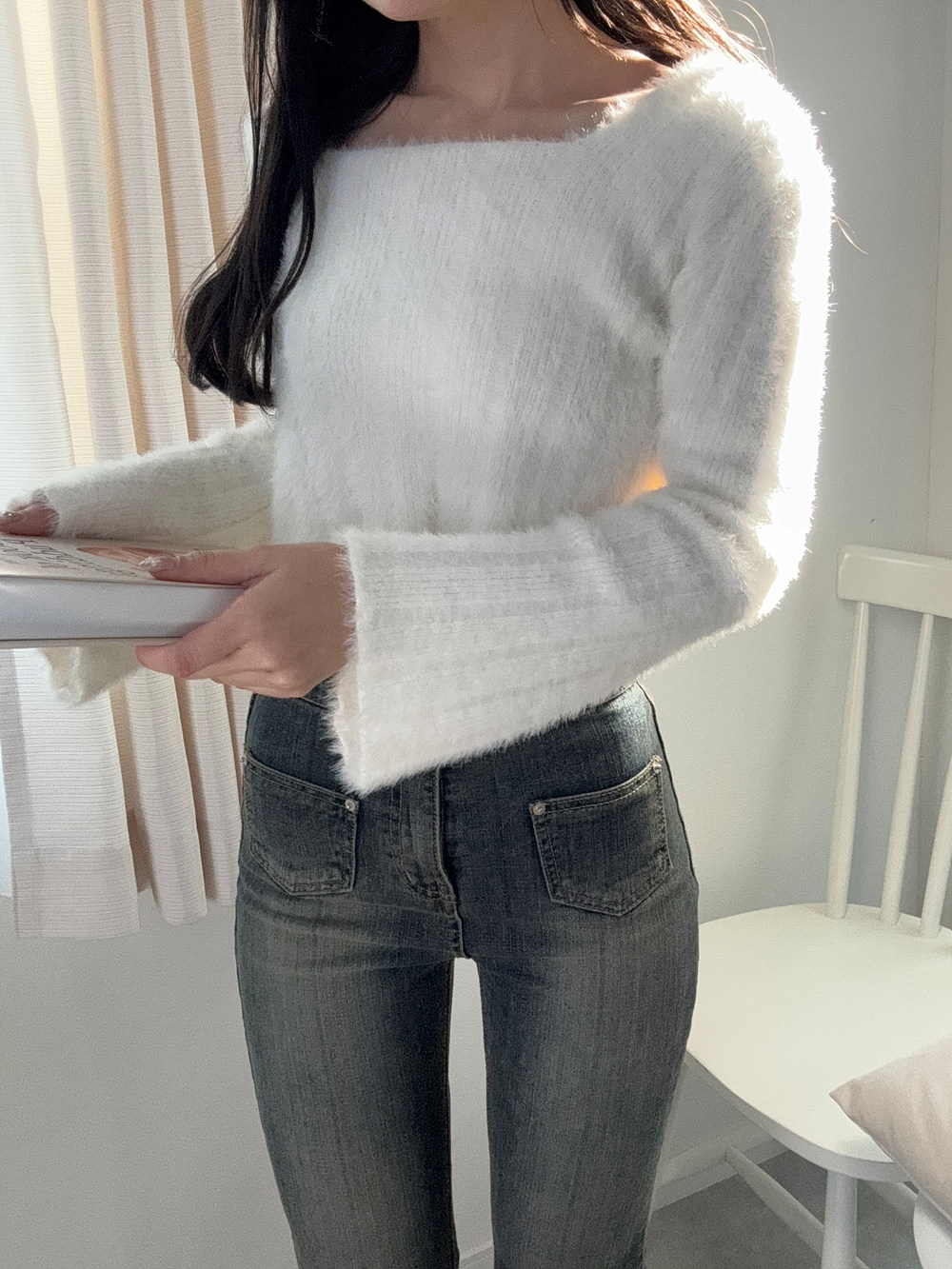 ツーボタンポケットフレアデニムパンツ | 詳細画像8