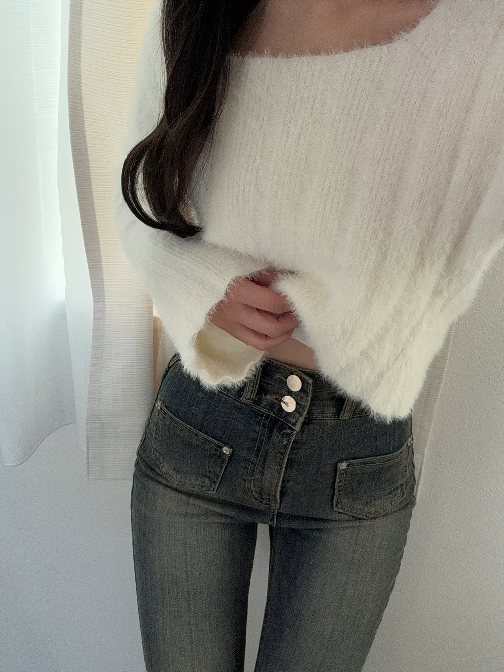 ツーボタンポケットフレアデニムパンツ | 詳細画像9