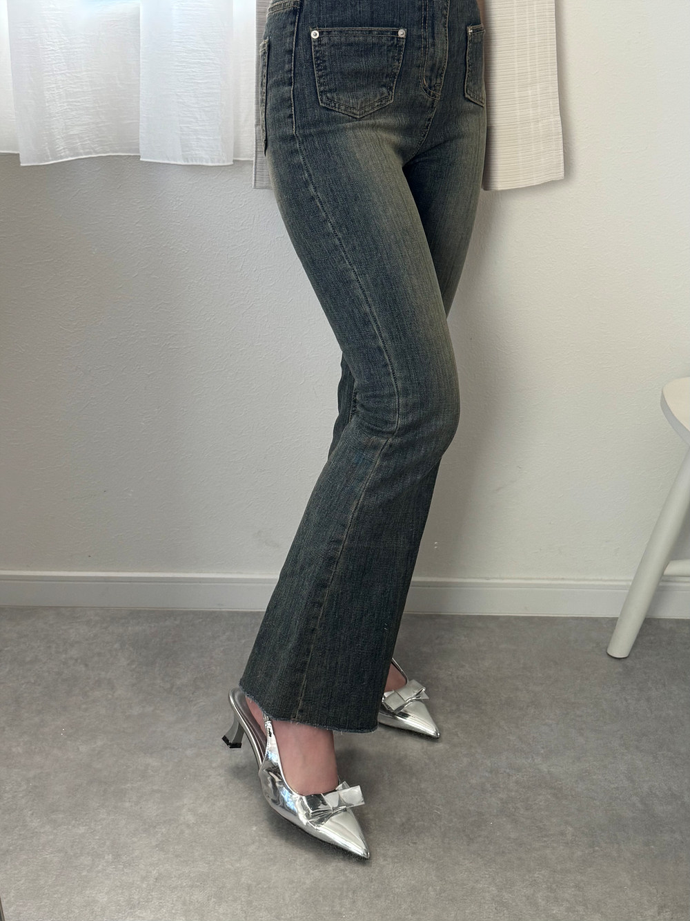 ツーボタンポケットフレアデニムパンツ | 詳細画像12