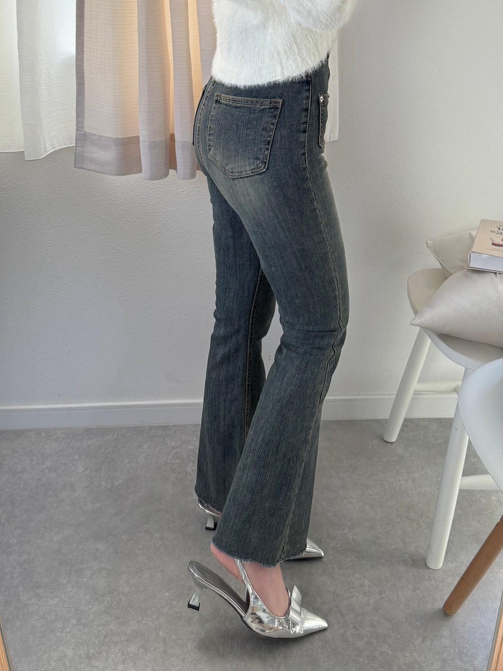 ツーボタンポケットフレアデニムパンツ | 詳細画像13