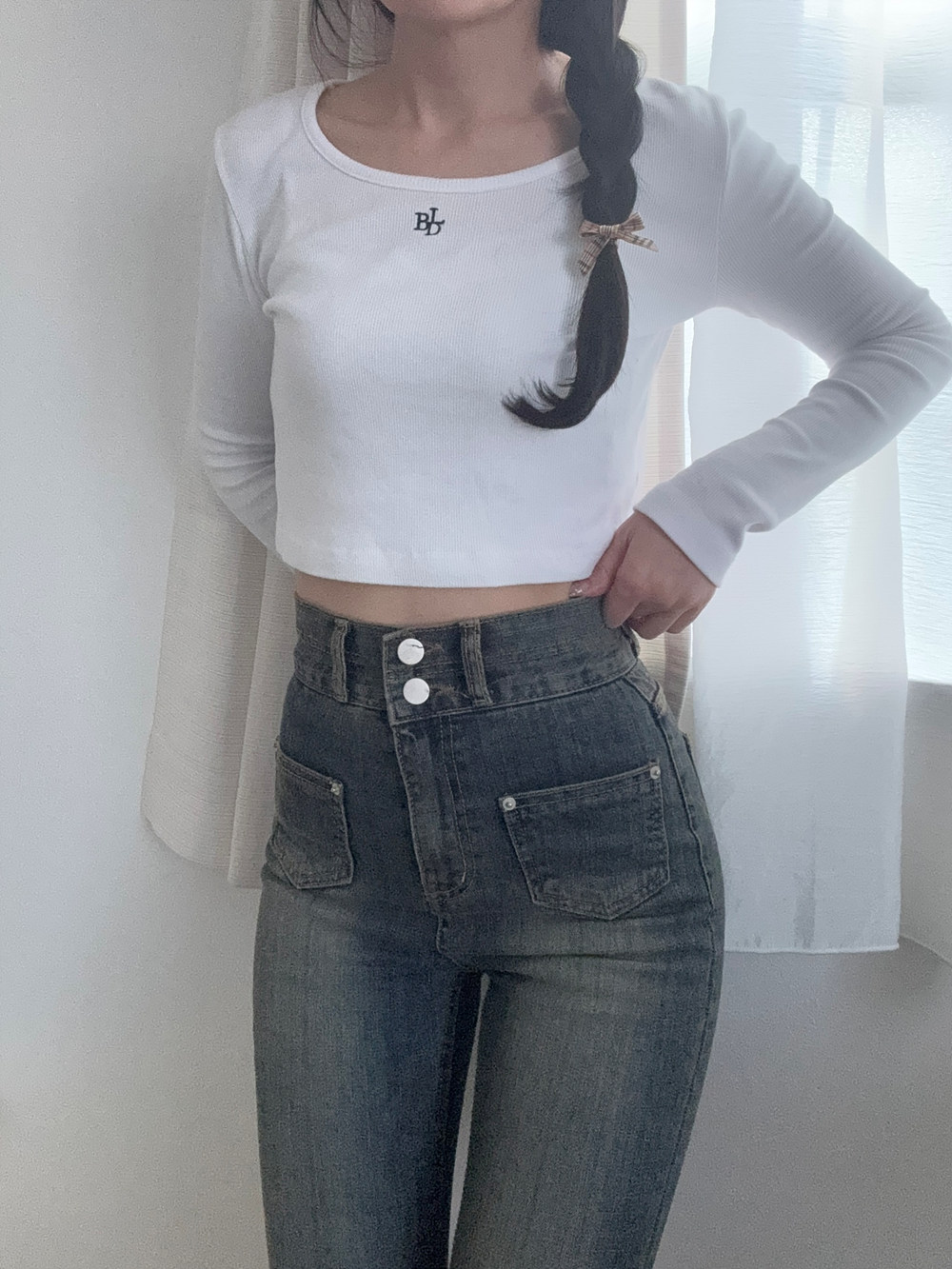 ツーボタンポケットフレアデニムパンツ | 詳細画像15