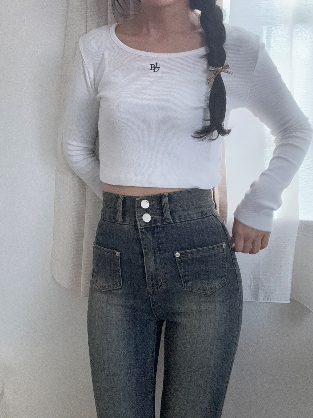 ツーボタンポケットフレアデニムパンツ | 詳細画像16