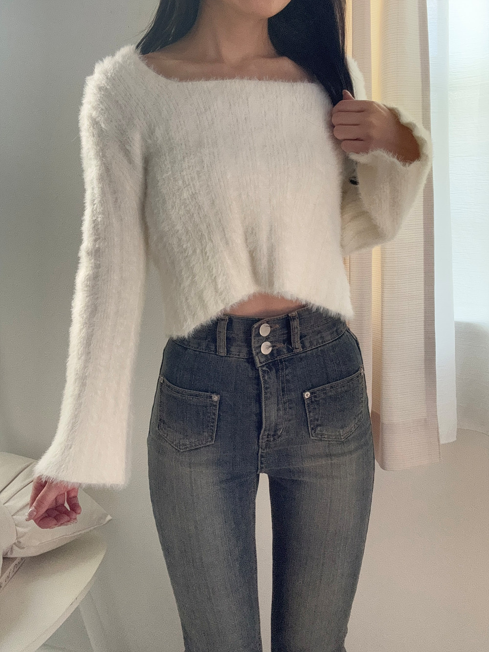 ツーボタンポケットフレアデニムパンツ | 詳細画像17