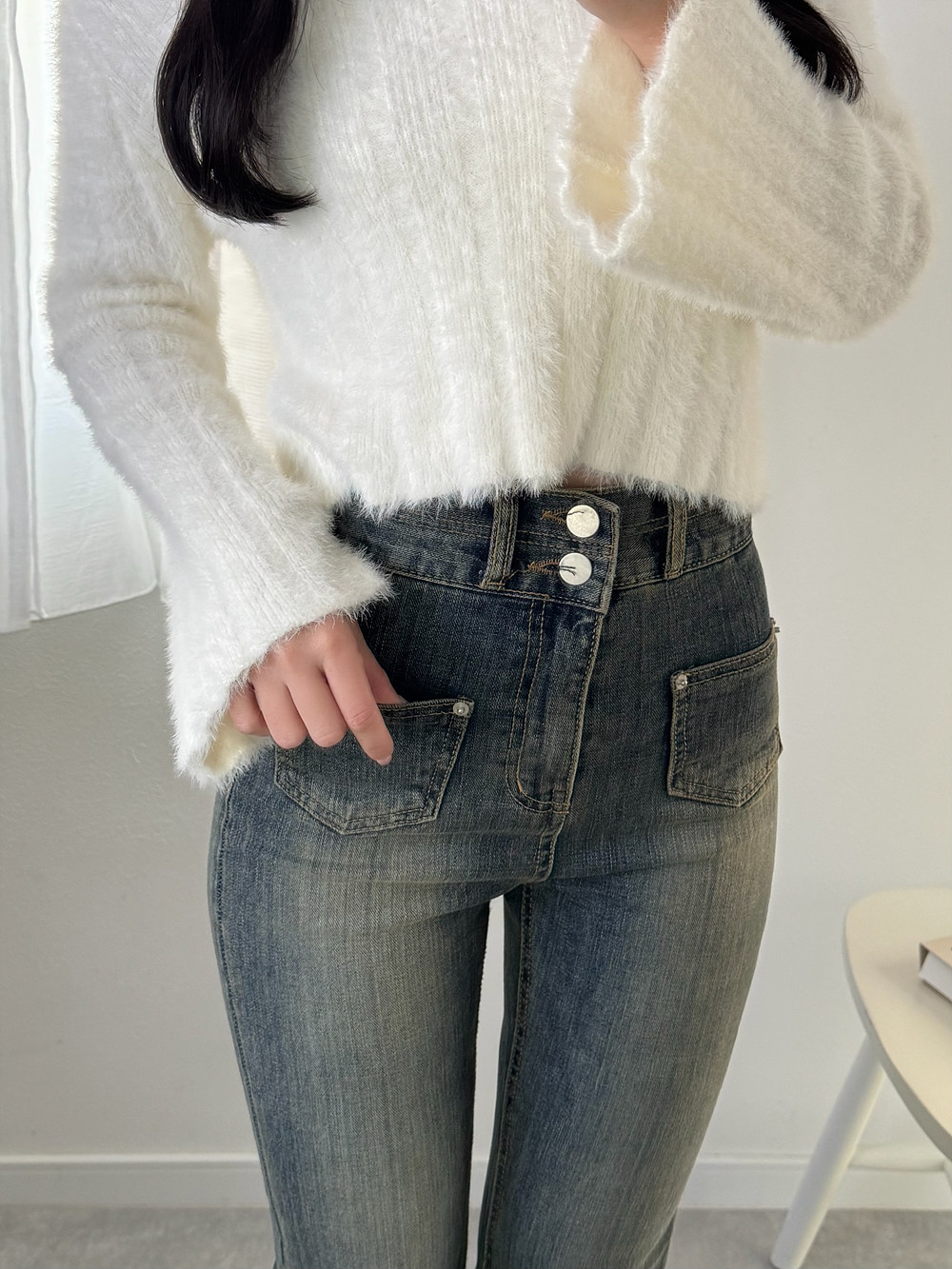 ツーボタンポケットフレアデニムパンツ | 詳細画像19