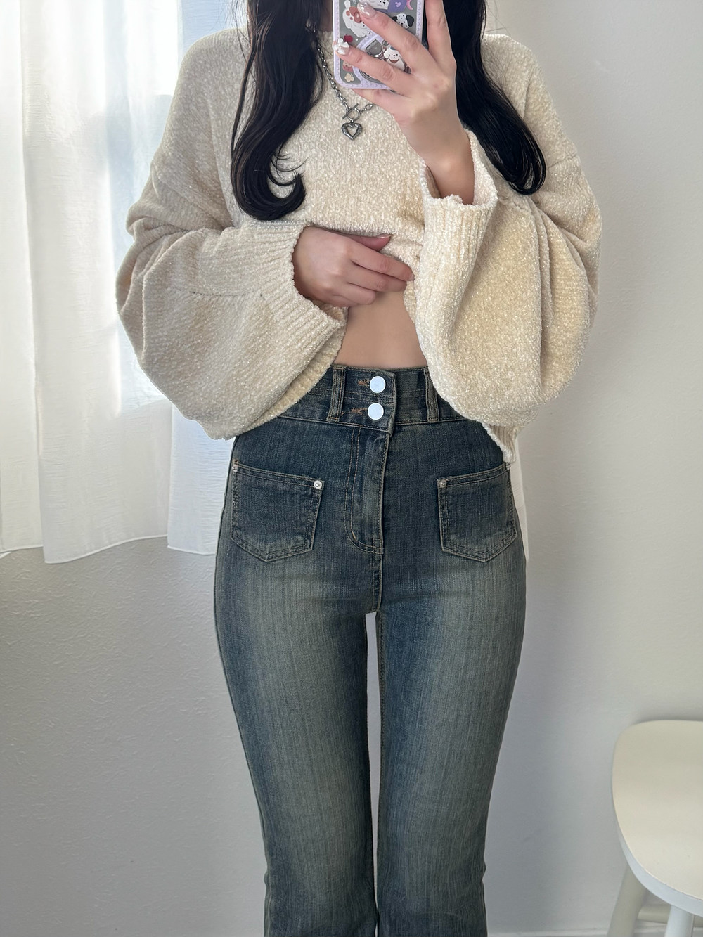 ツーボタンポケットフレアデニムパンツ | 詳細画像20