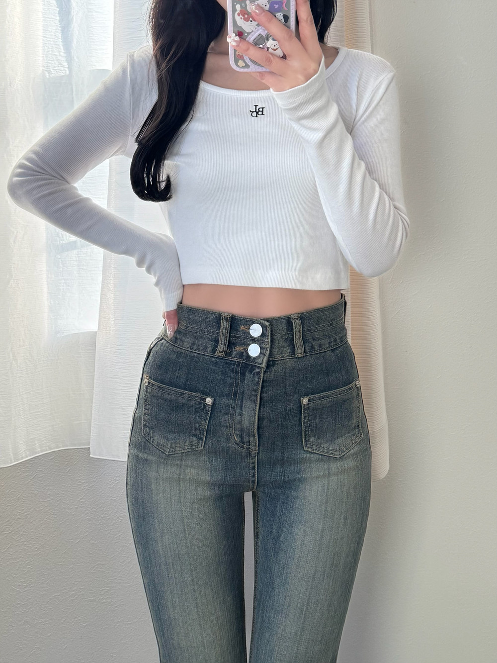 ツーボタンポケットフレアデニムパンツ | 詳細画像21