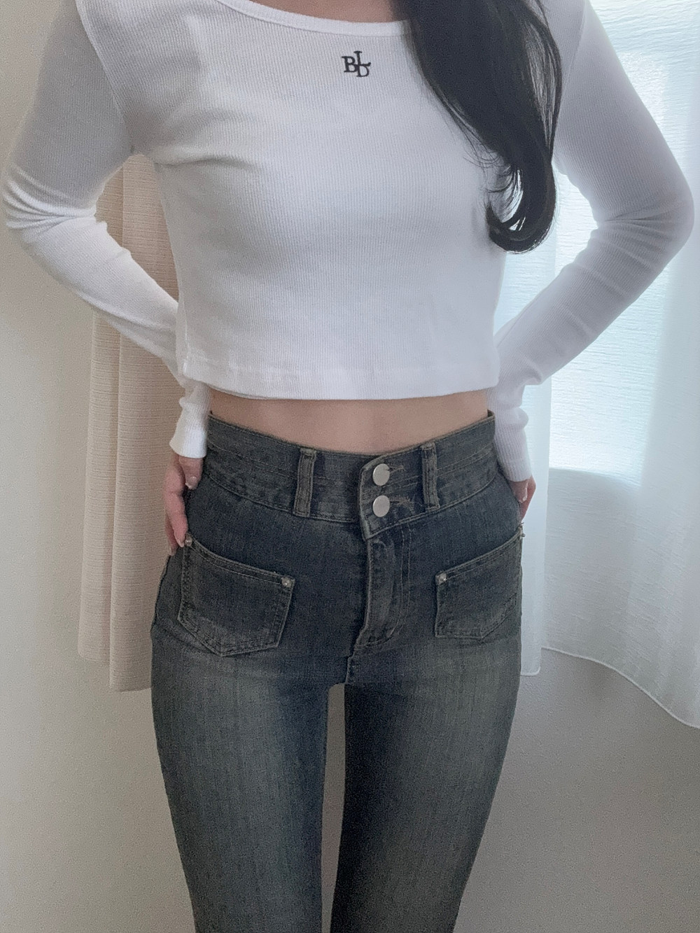 ツーボタンポケットフレアデニムパンツ | 詳細画像22