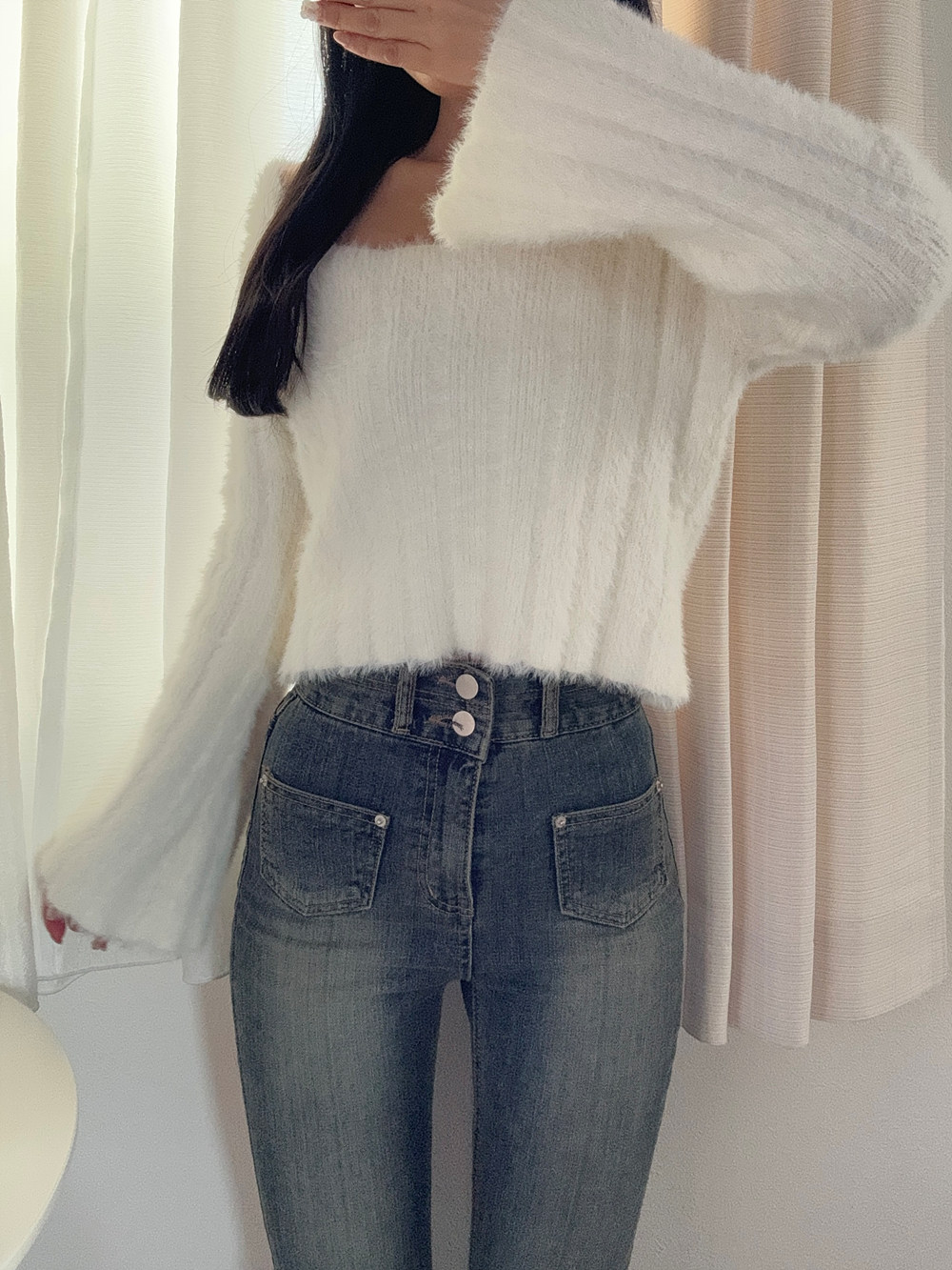 ツーボタンポケットフレアデニムパンツ | 詳細画像24