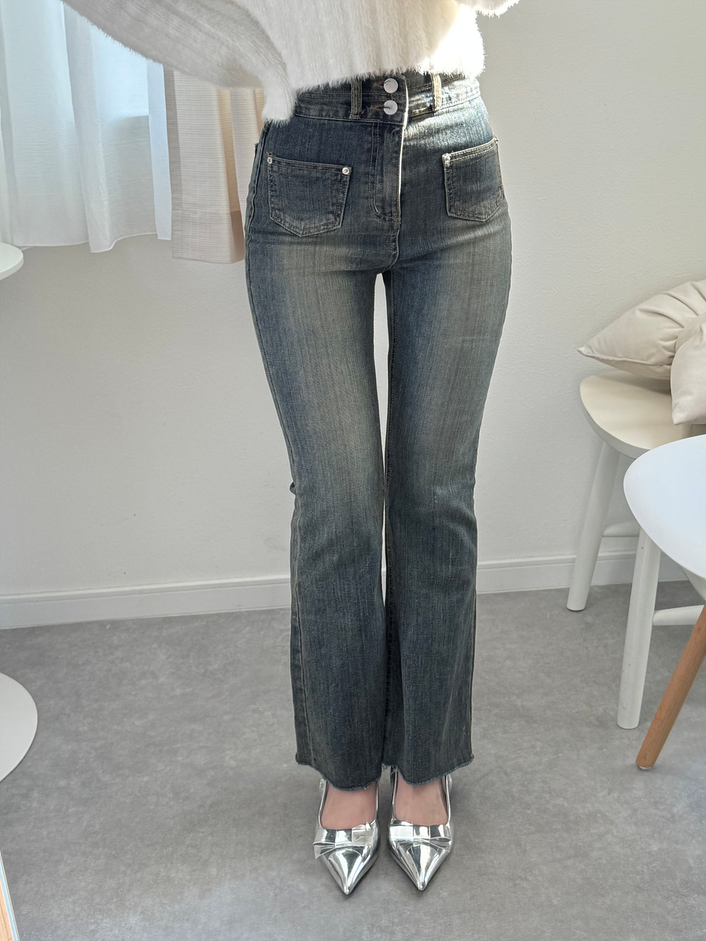 ツーボタンポケットフレアデニムパンツ | 詳細画像25