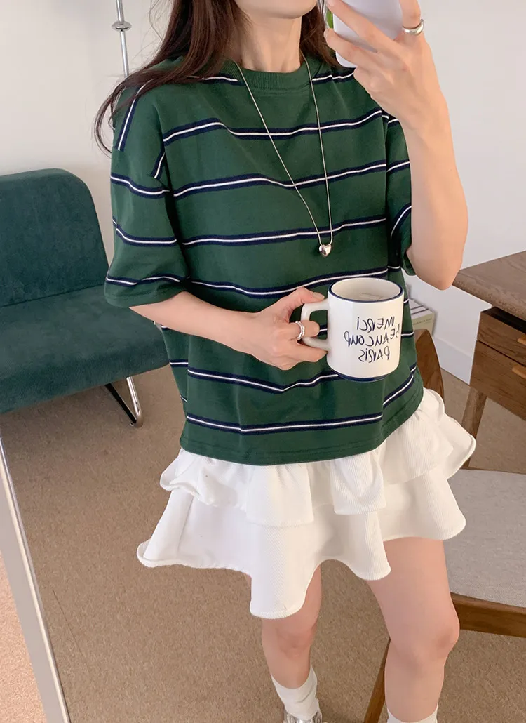 マルチボーダー半袖Tシャツ | 詳細画像1