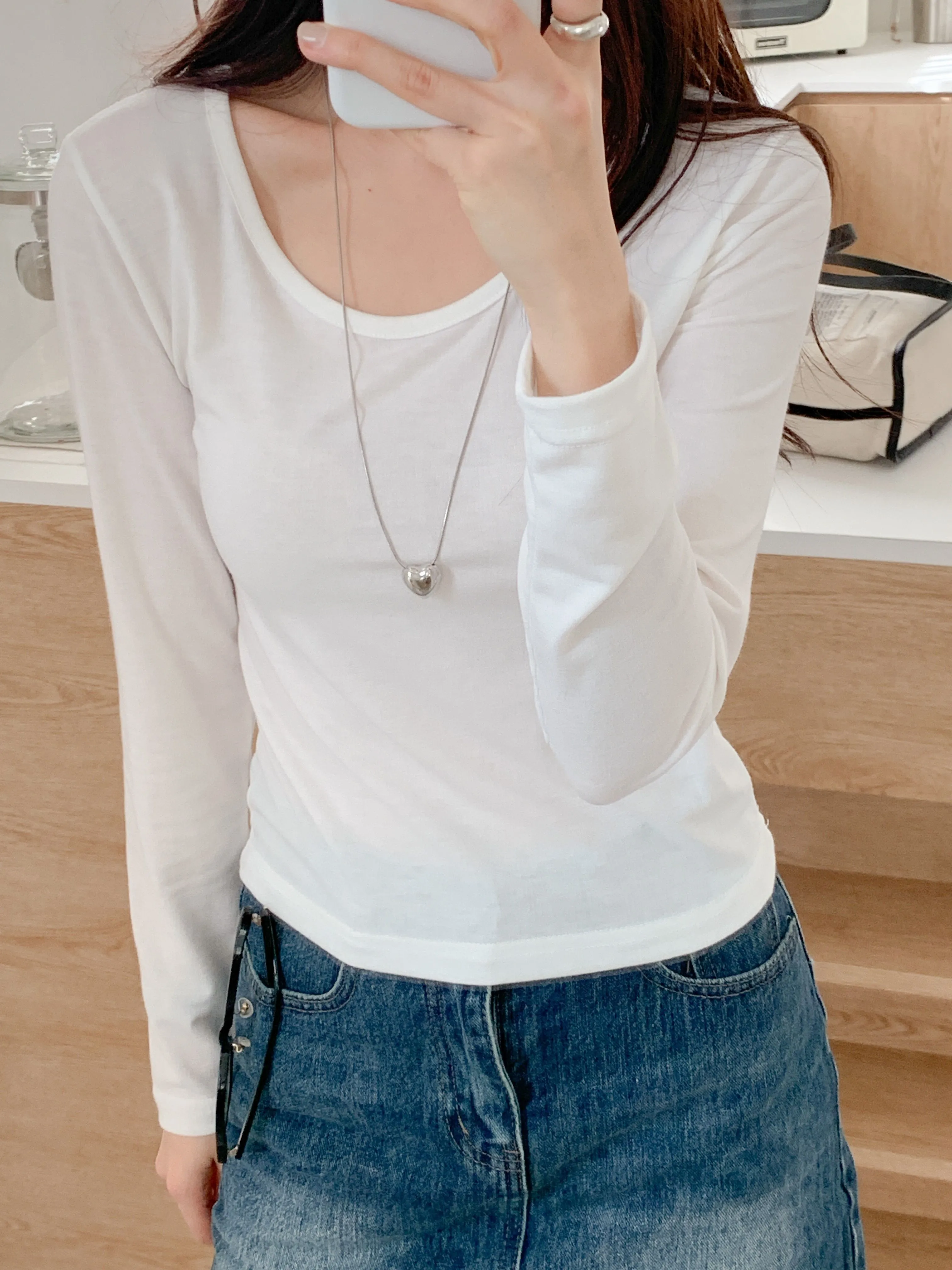 UネッククロップドTシャツ | 詳細画像1