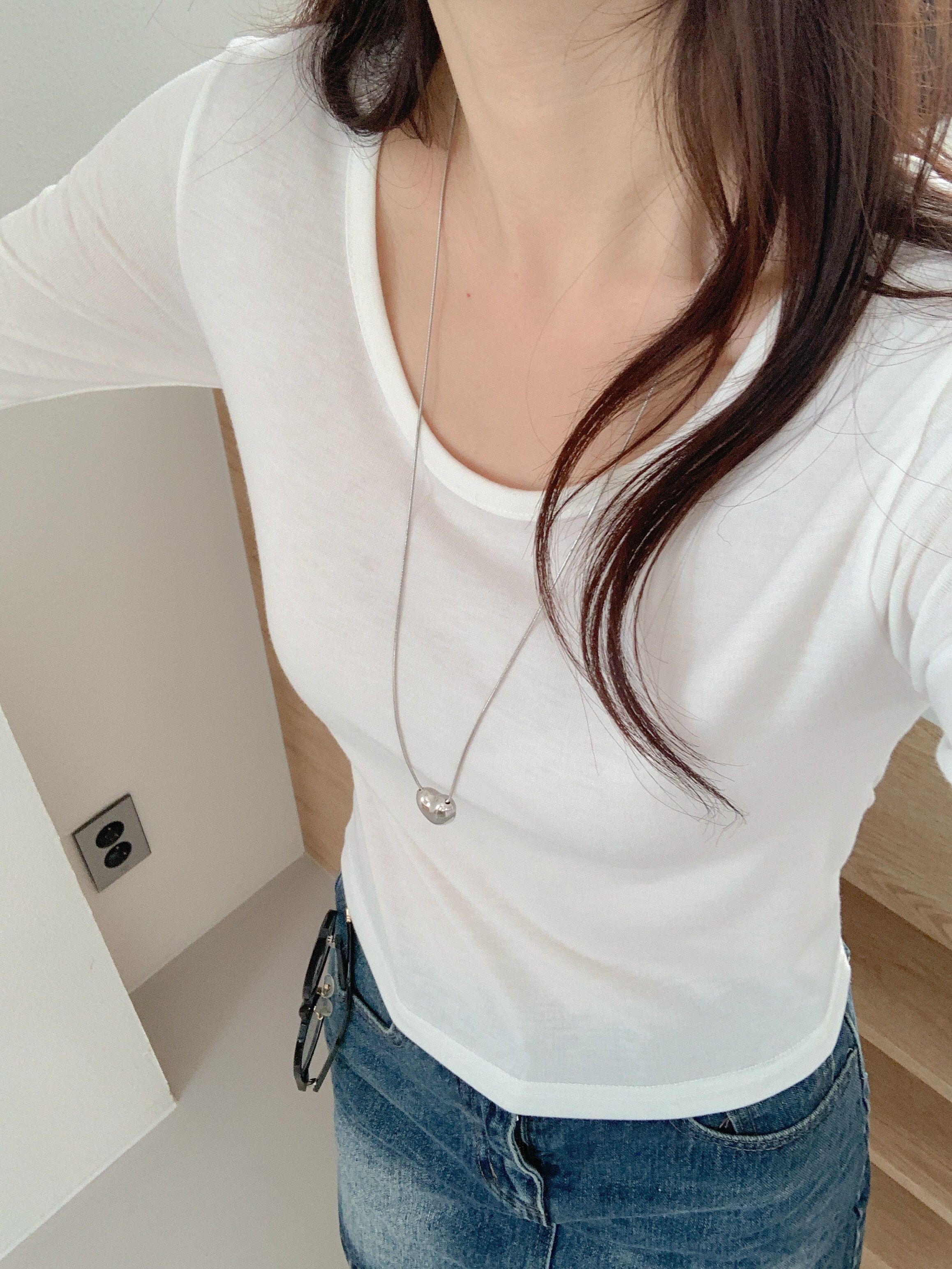 UネッククロップドTシャツ | 詳細画像8