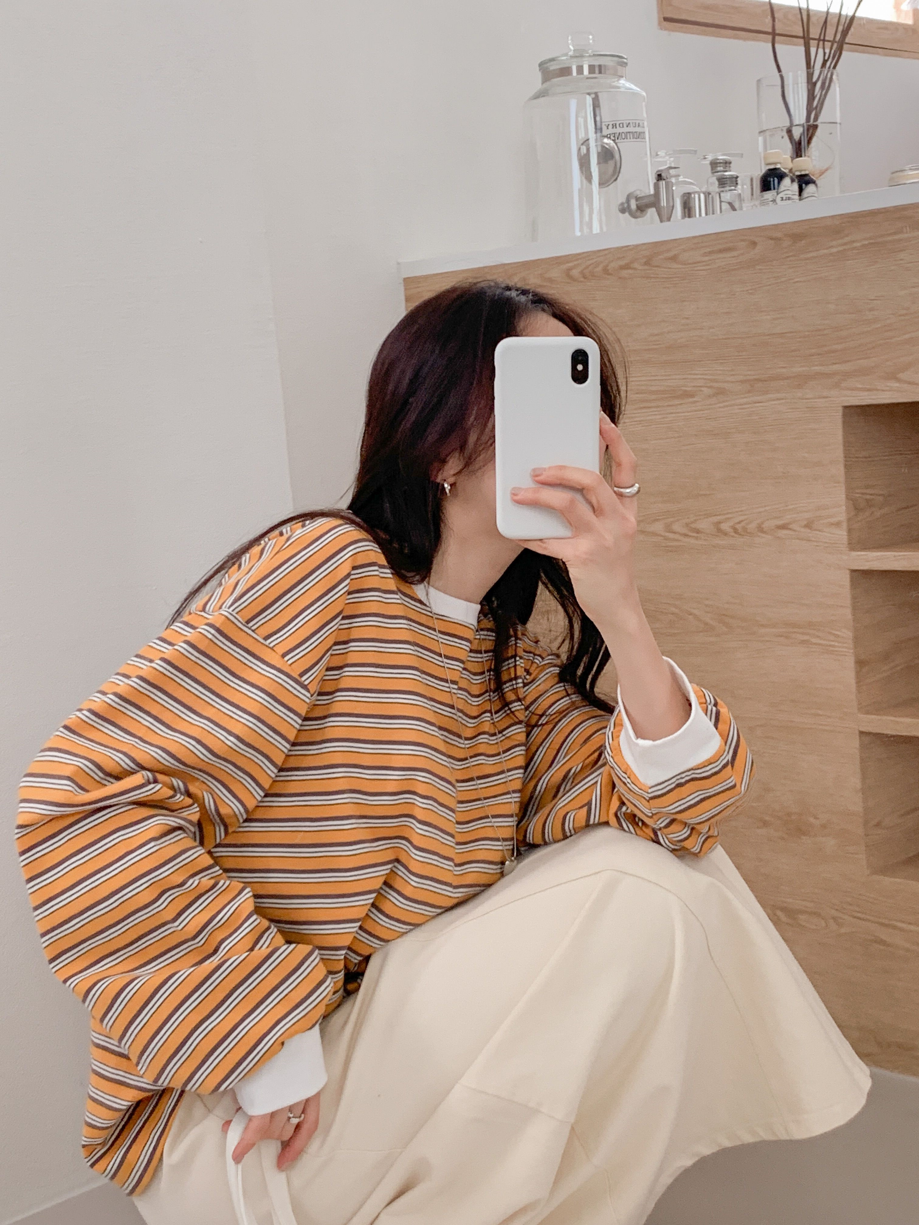 配色マルチボーダーボクシーTシャツ | 詳細画像18
