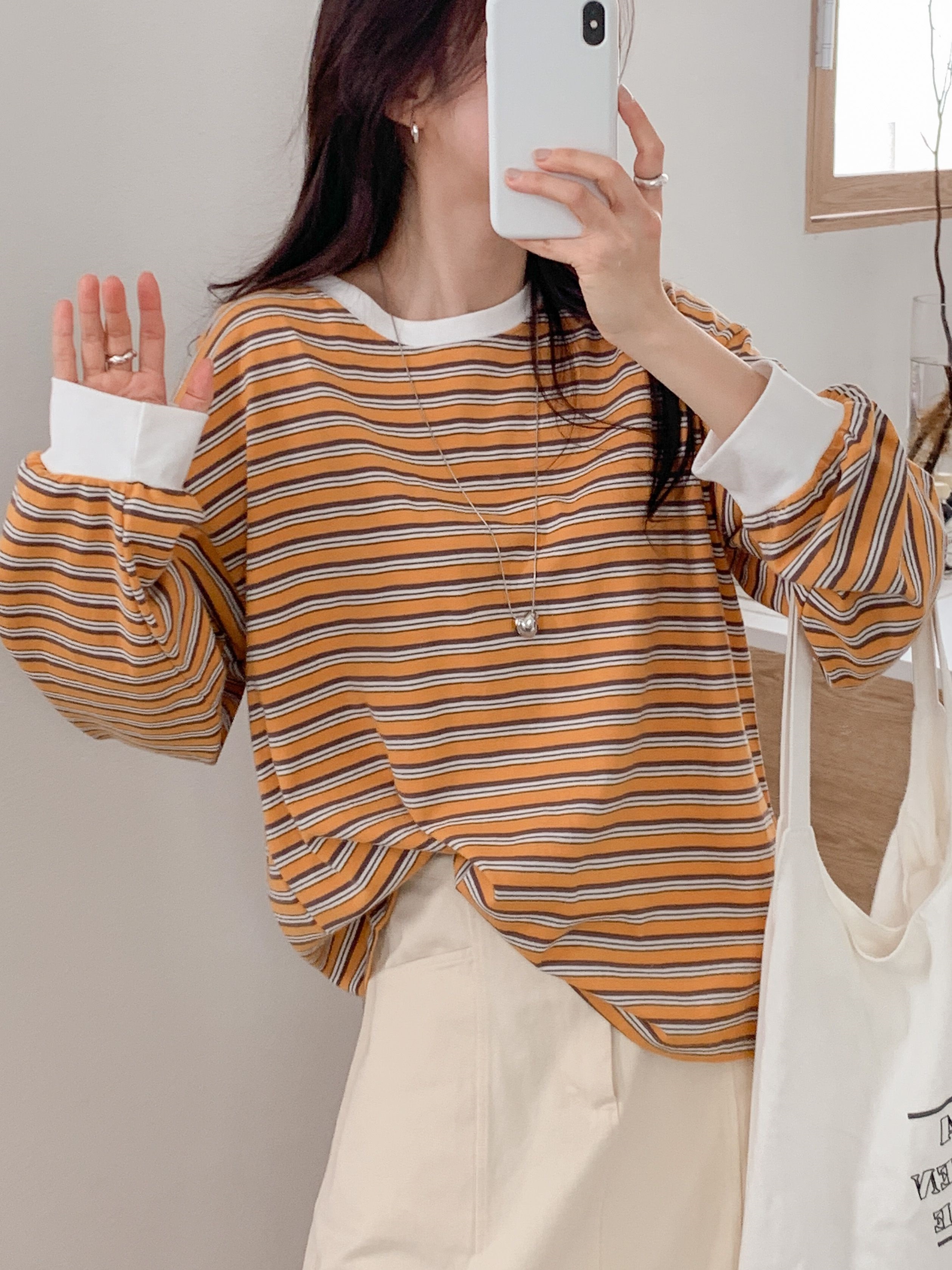 配色マルチボーダーボクシーTシャツ | 詳細画像20