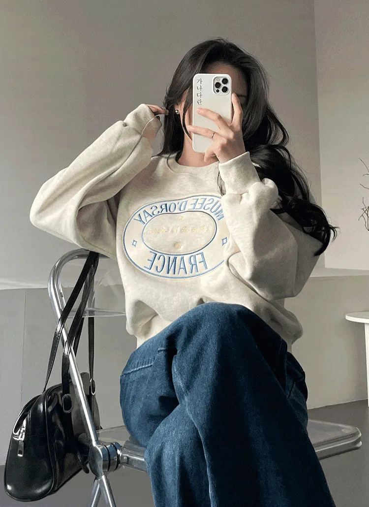 裏起毛オバールパッチスウェット | ganadaran | 詳細画像1