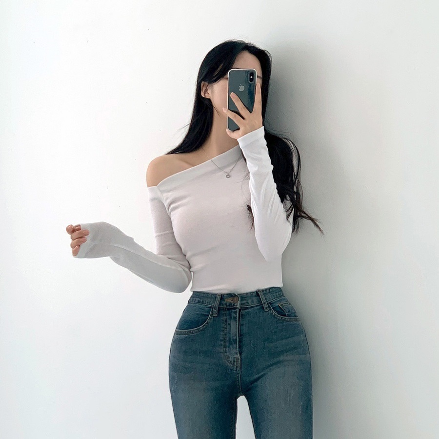 ワンショルダースリムTシャツ | 詳細画像2