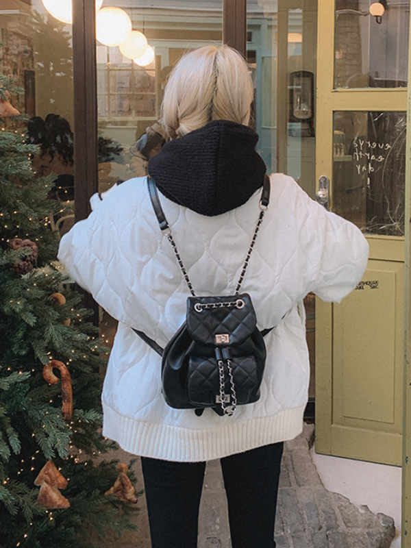 キルティング配色Vネックケーブルカーディガン | 詳細画像6