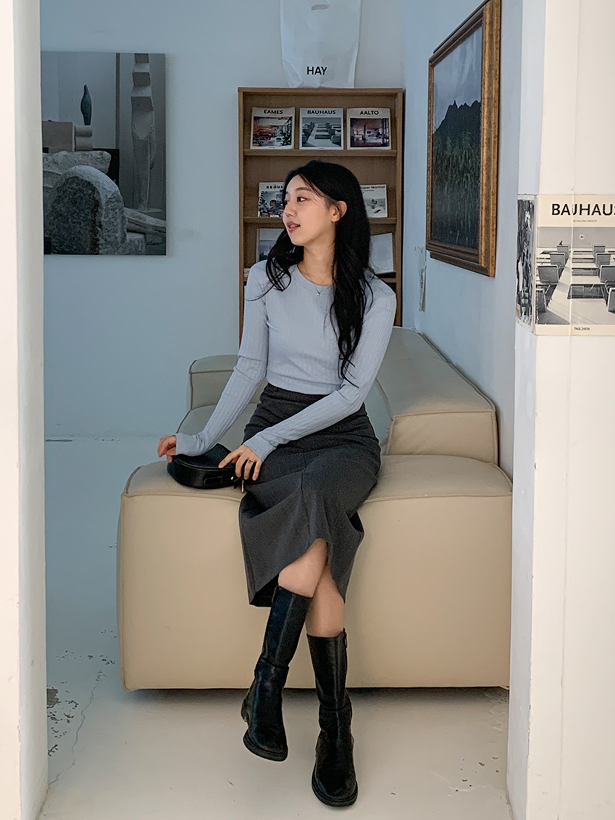 ベルト付ダーツIラインスリットスカート | 詳細画像7
