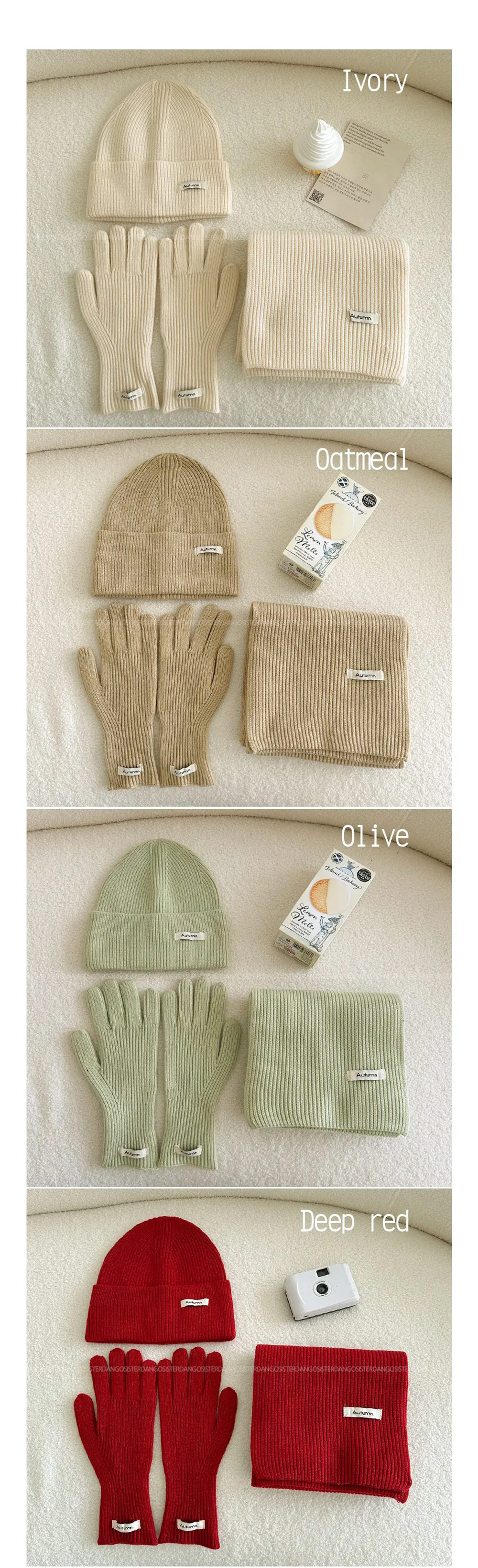 *スマホ対応*手袋&ニット帽&マフラー3SET | 詳細画像13