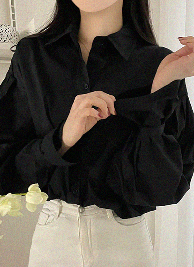 専用【極美品】セレリ 25SS パフスリーブシャツ ジップ アップ 黒 ストラップパフスリーブシャツ | レディースファッション通販 - DHOLIC