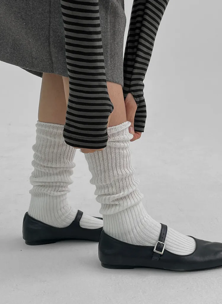 ルーズリブロングソックス | blackup | 詳細画像1