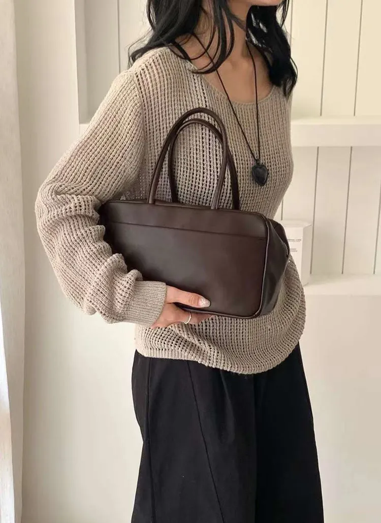 シンプルポケットエコレザーバッグ | whosbag | 詳細画像1