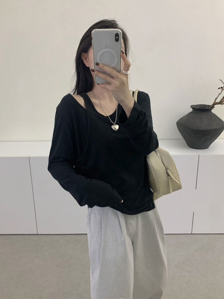 2WAYホルターネックレイヤード風Tシャツ | 詳細画像11