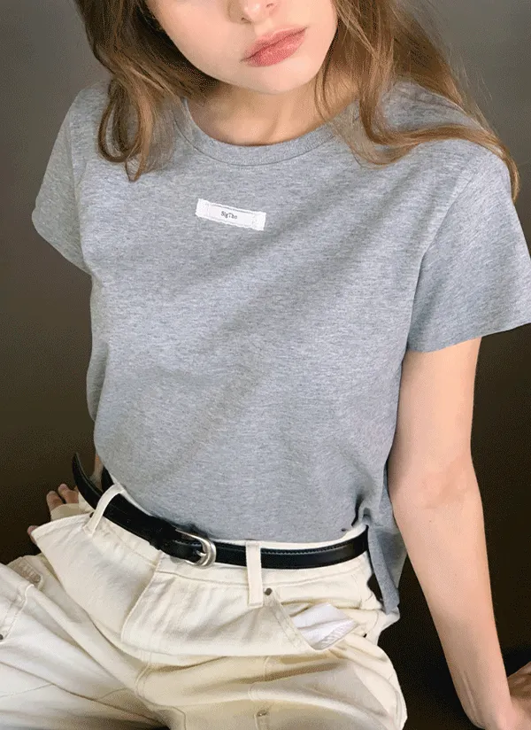 レースロゴパッチスリット半袖Tシャツ | 66girls | 詳細画像1