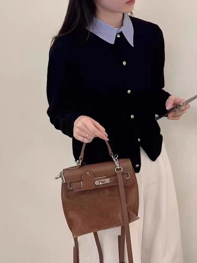 ストライプシャツレイヤードカーディガン | 詳細画像7