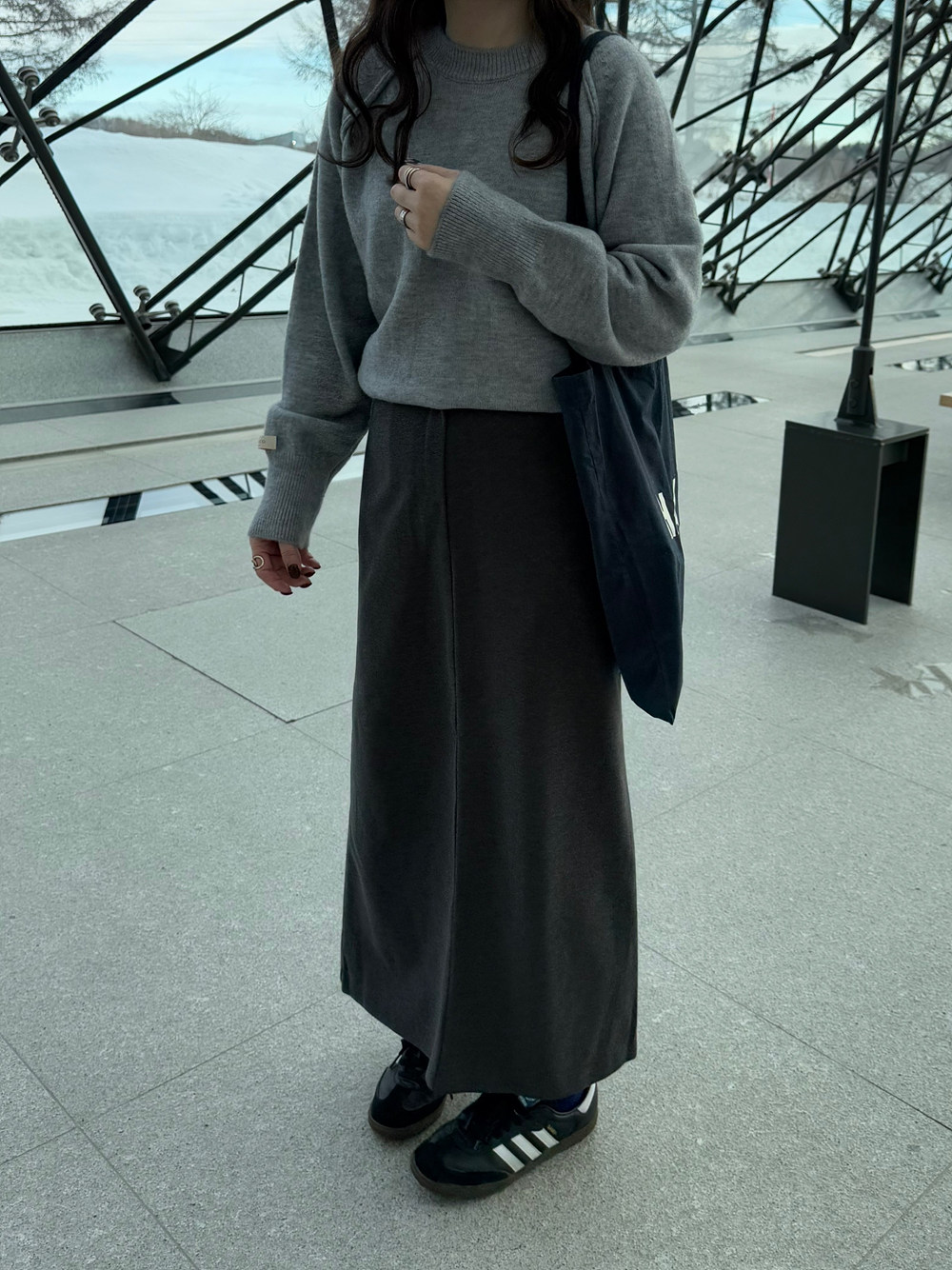 裏起毛Iラインバックスリットロングスカート | 詳細画像5