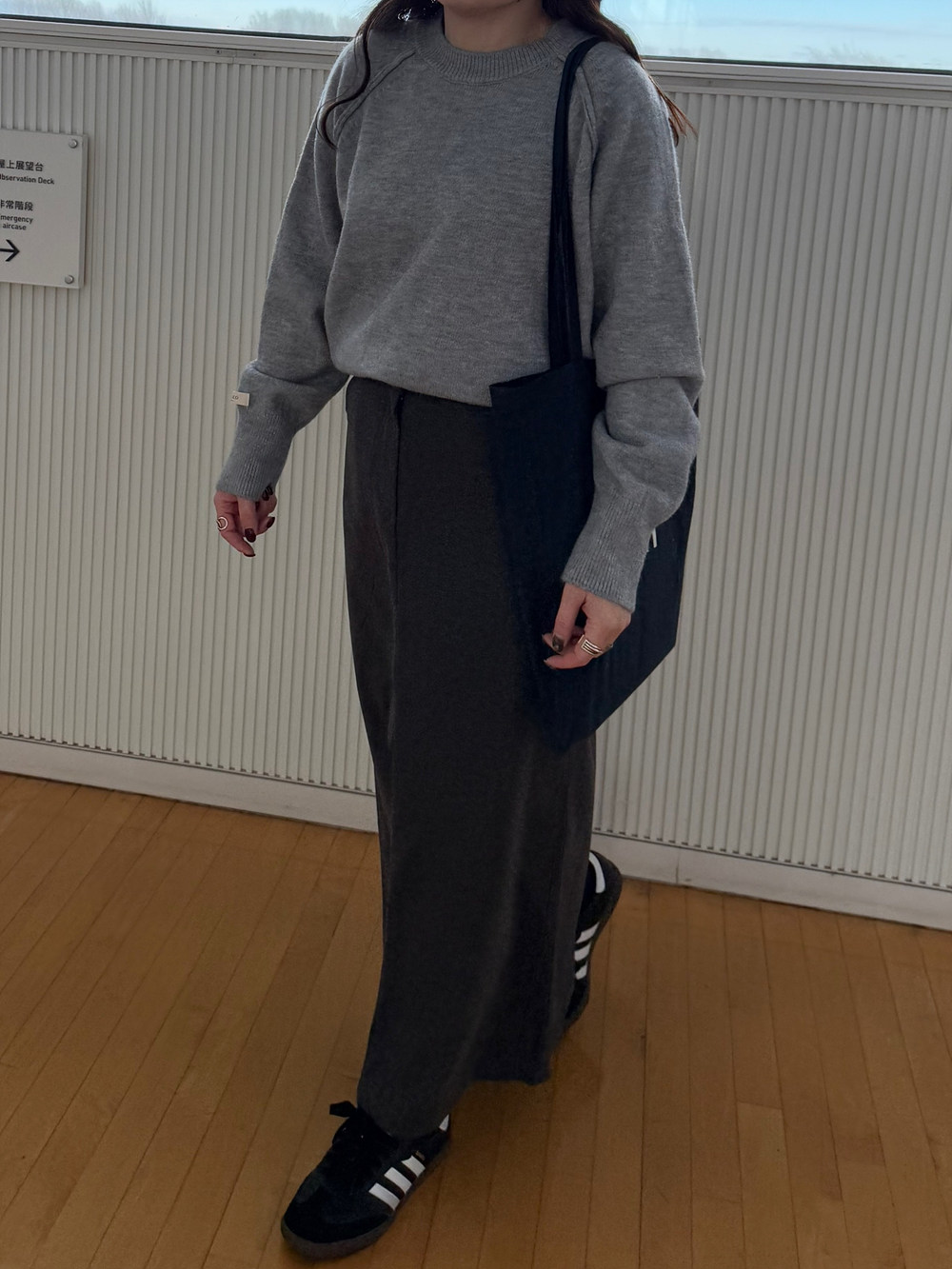 裏起毛Iラインバックスリットロングスカート | 詳細画像14