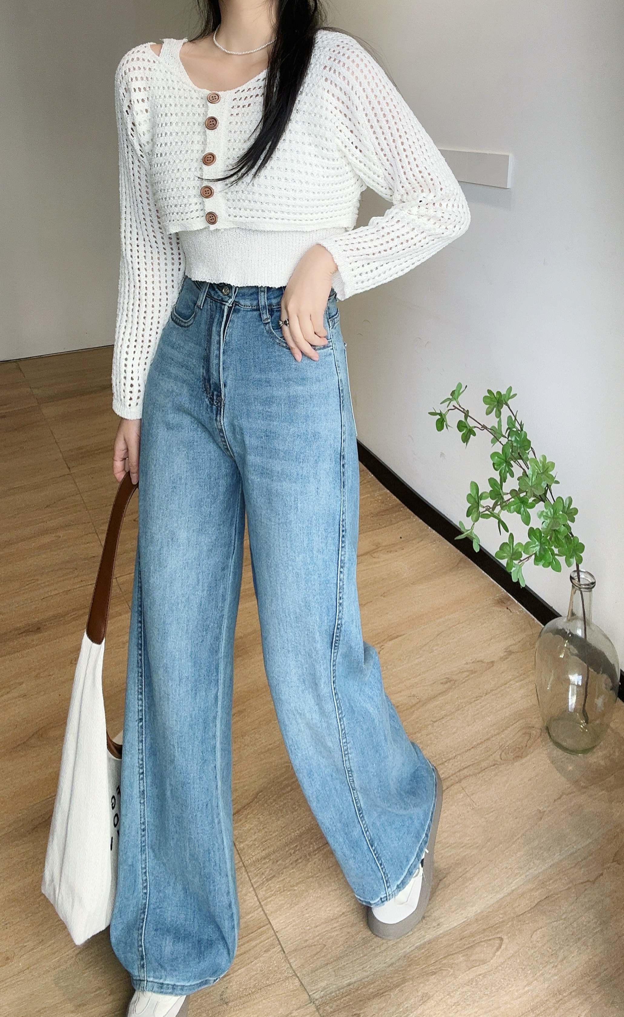 サイドステッチワイドデニムパンツ | 詳細画像4