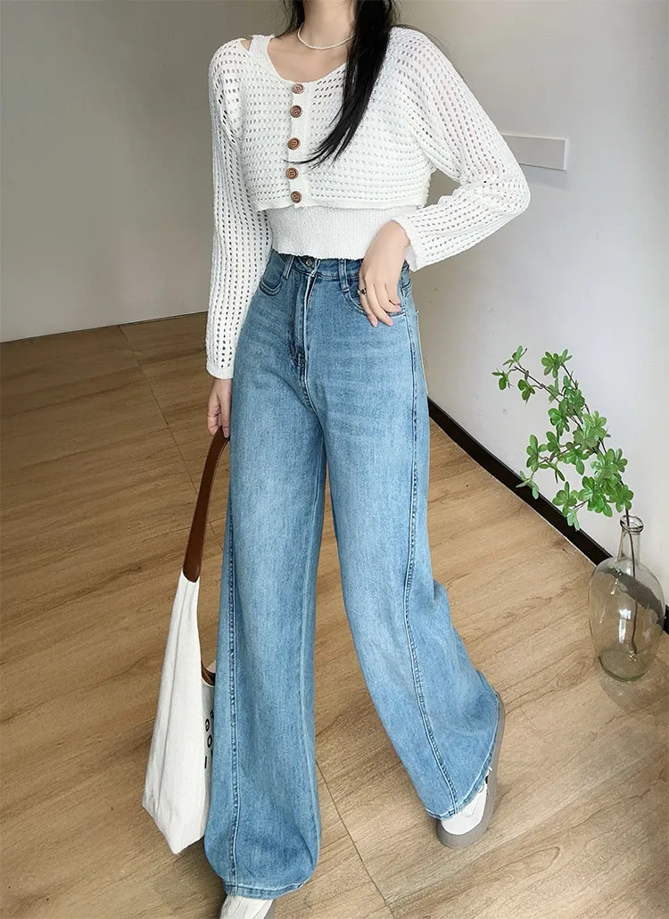 サイドステッチワイドデニムパンツ | 詳細画像1