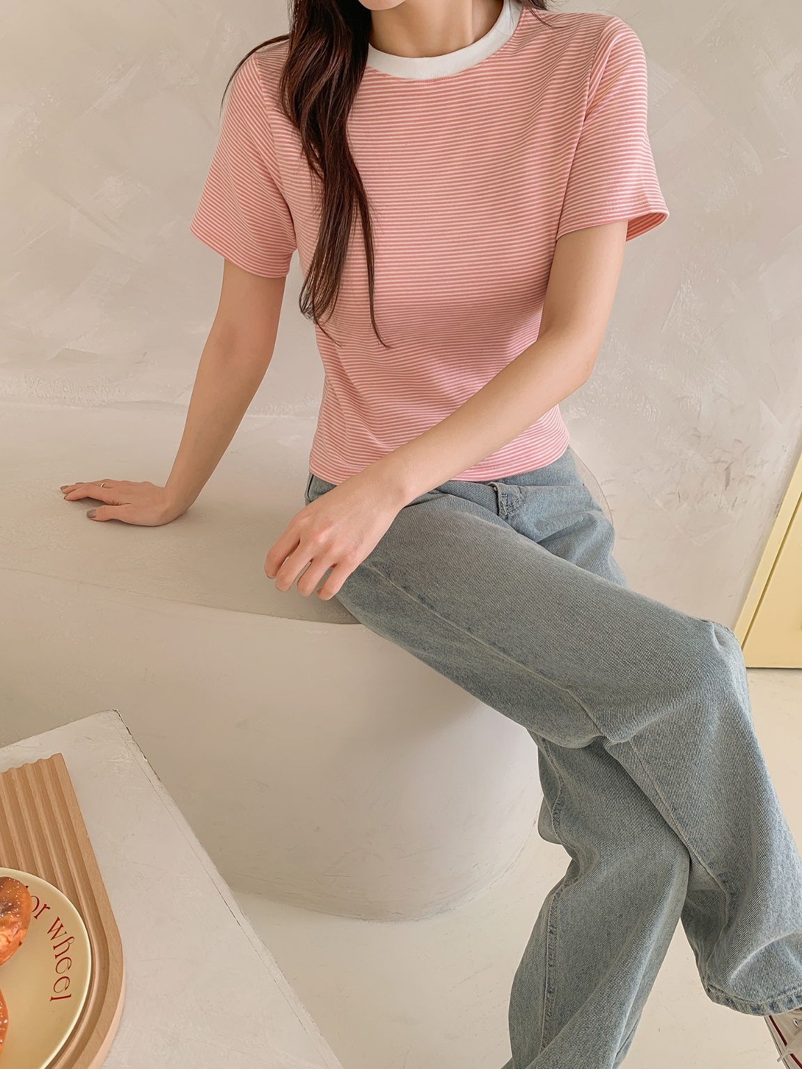 配色ボーダー半袖Tシャツ | 詳細画像3
