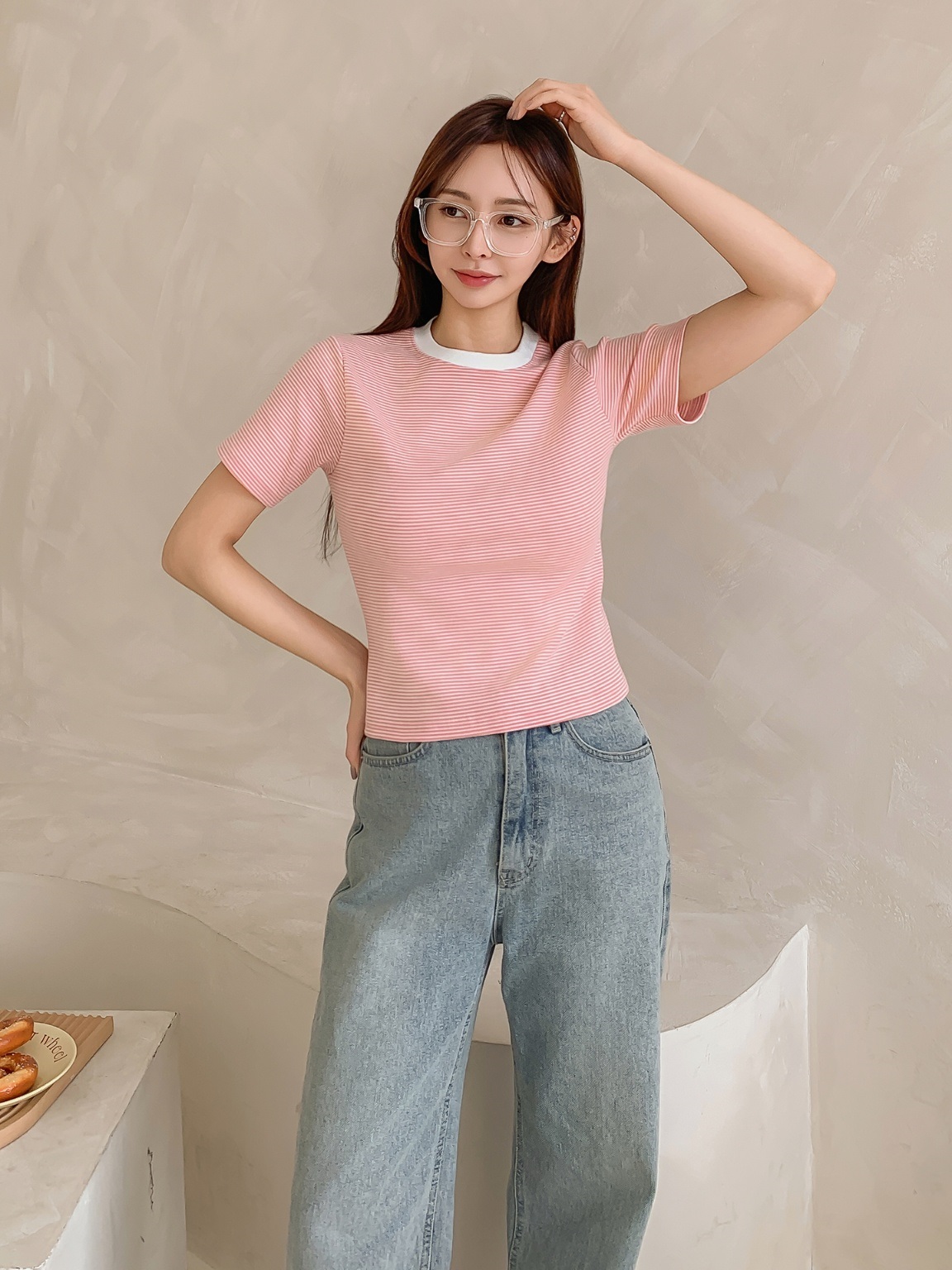 配色ボーダー半袖Tシャツ | 詳細画像4