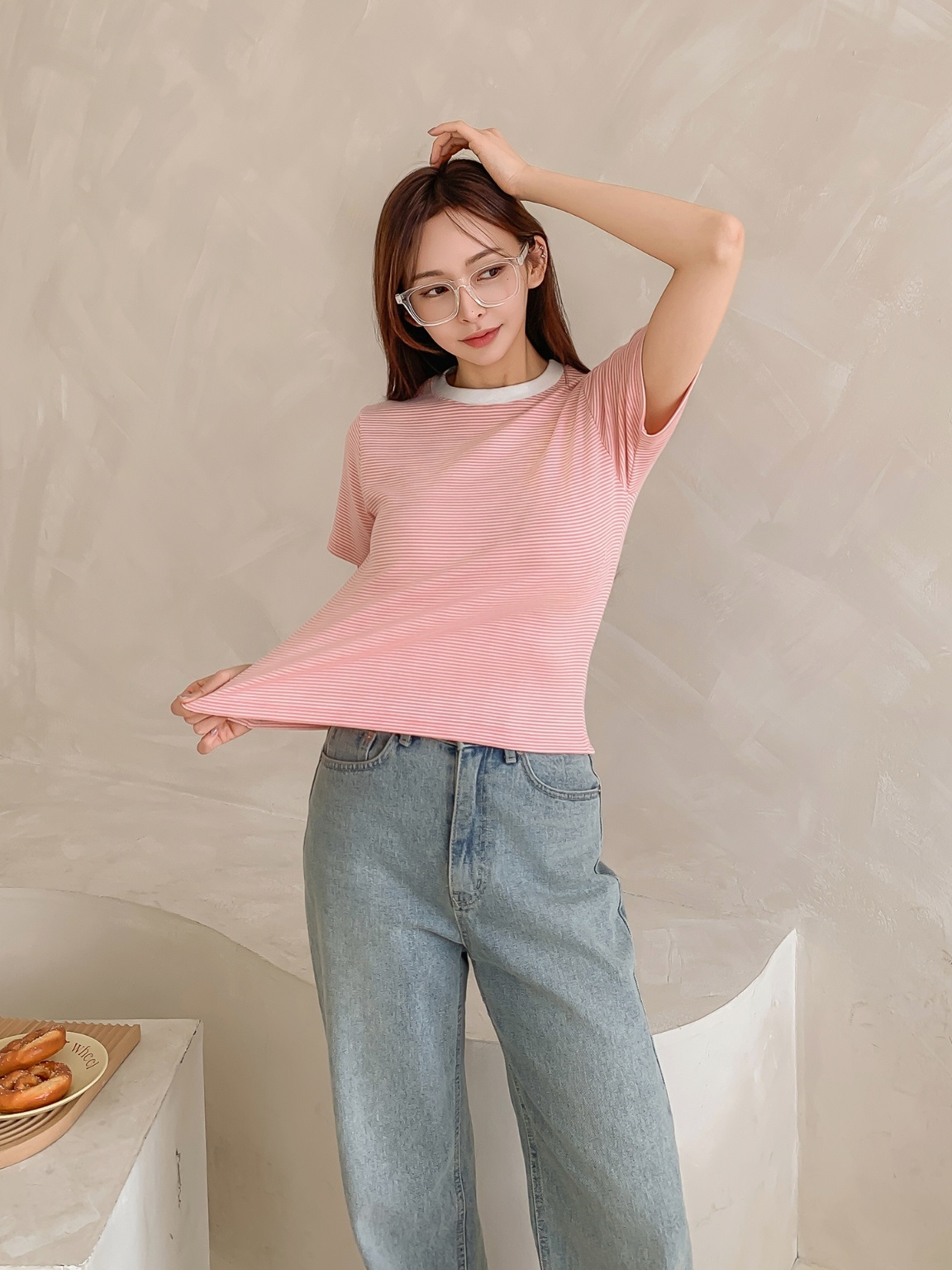 配色ボーダー半袖Tシャツ | 詳細画像5