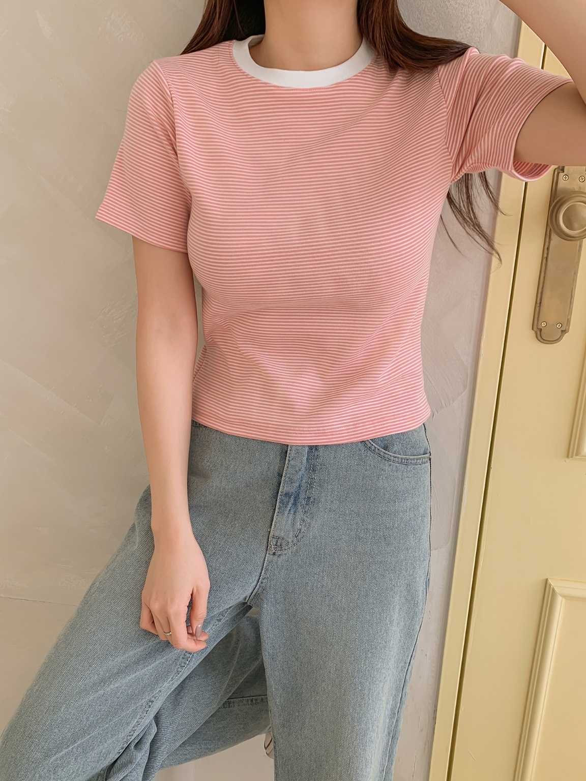 配色ボーダー半袖Tシャツ | 詳細画像10