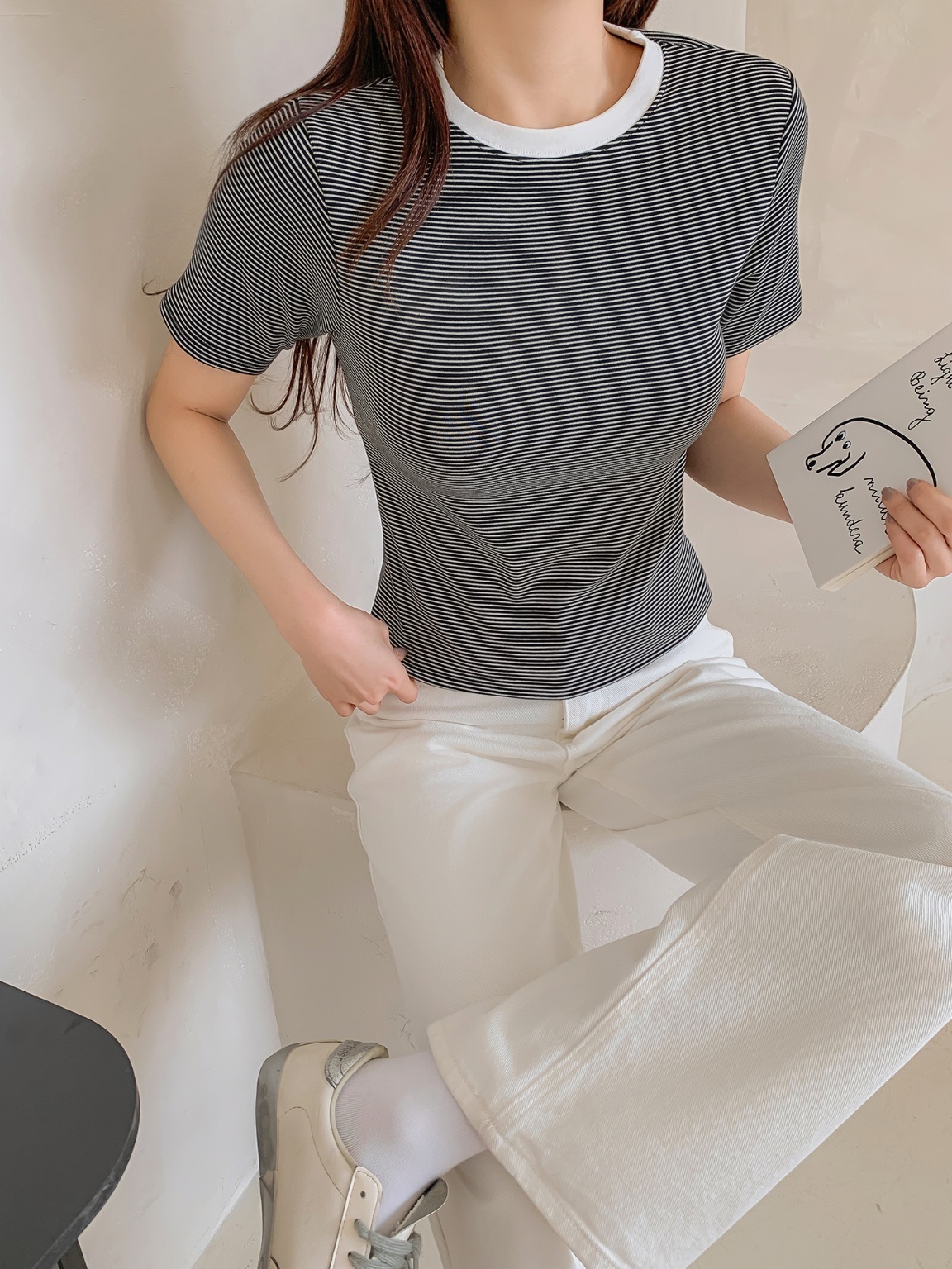 配色ボーダー半袖Tシャツ | 詳細画像16