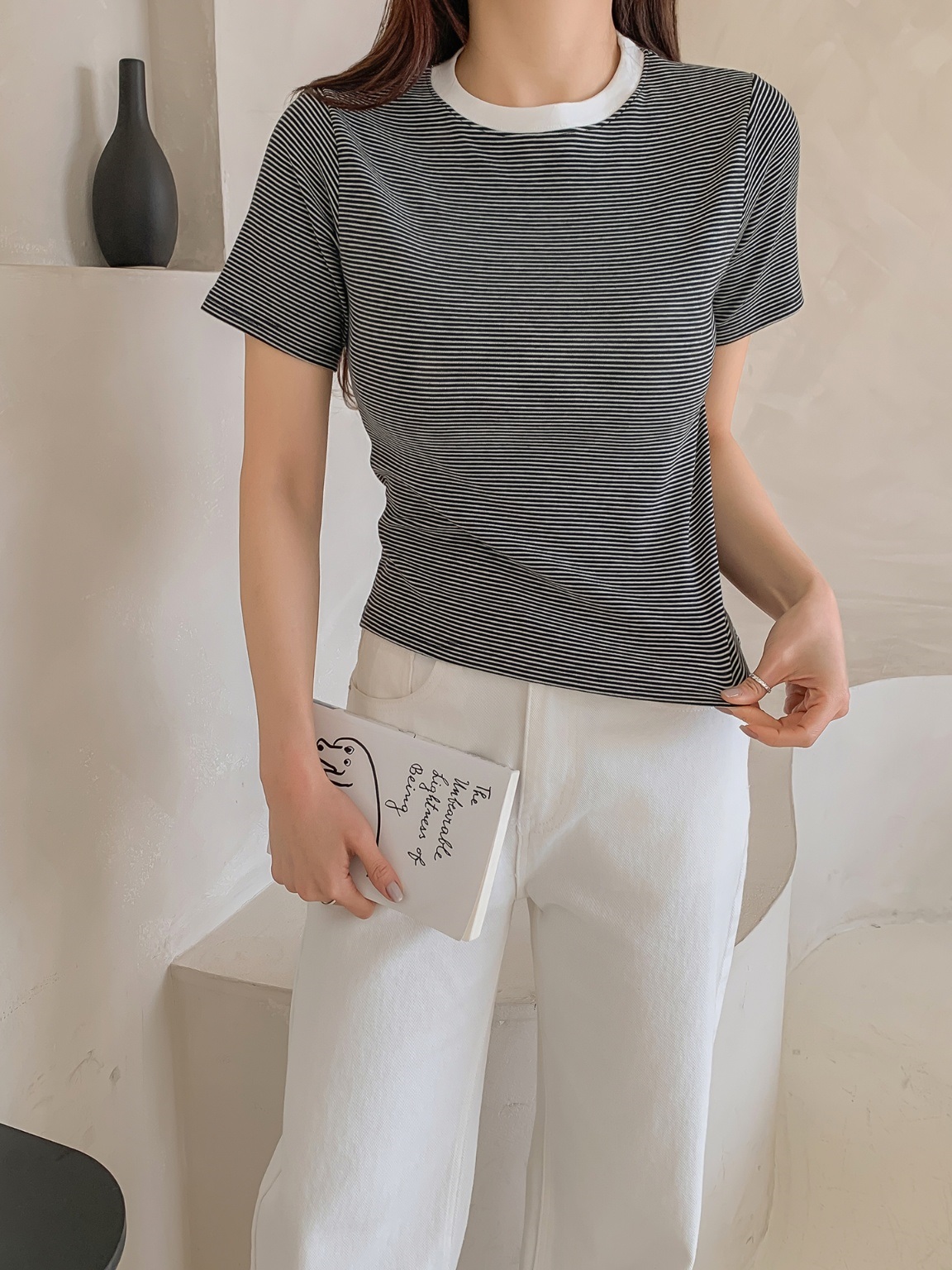 配色ボーダー半袖Tシャツ | 詳細画像18