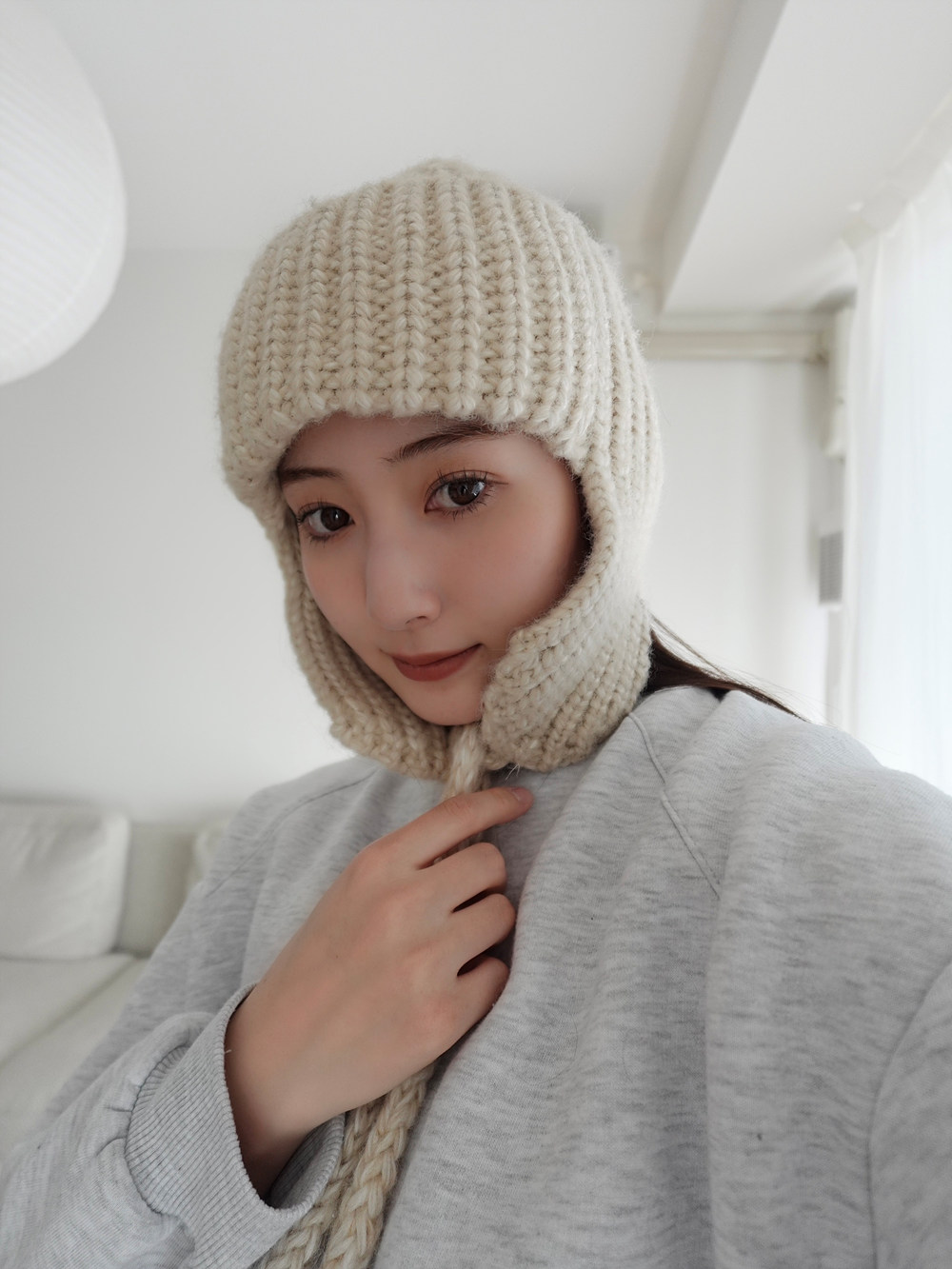 ウール混フライトニット帽 | 詳細画像2